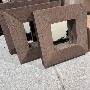 COPY - Crate & barrel square accent mirror trio set